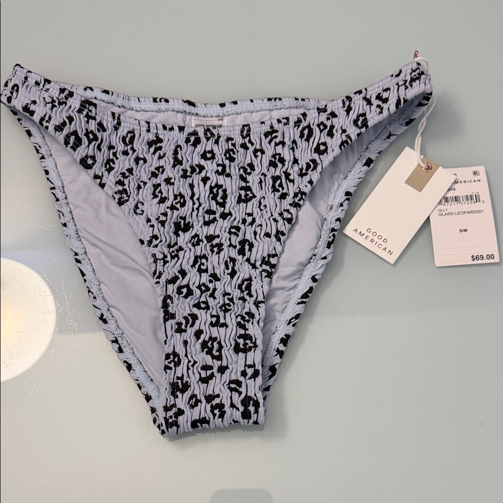NWT Good American Leopard Bikini Bottoms